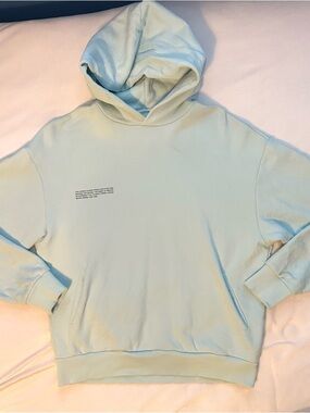 Pangaia Signature 365 Baby Blue Hoodie Women's XXS Hooded Sweatshirt Organic